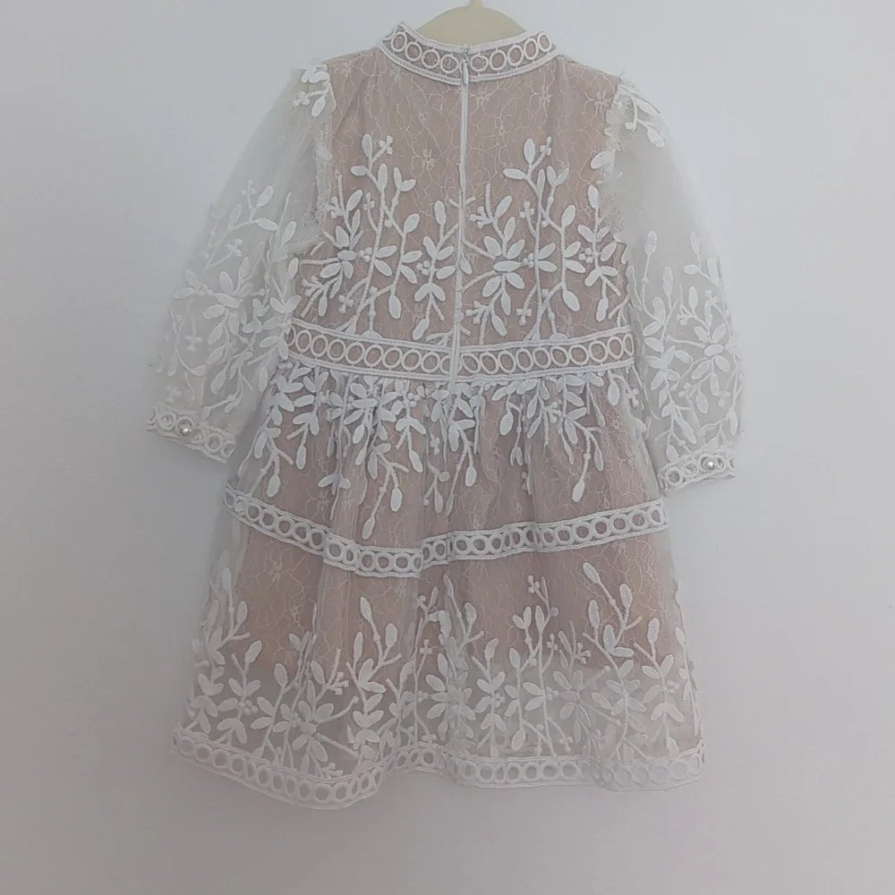 Ivy City Infant White Floral Lace Dress Mommy And Me - Picture 5 of 7